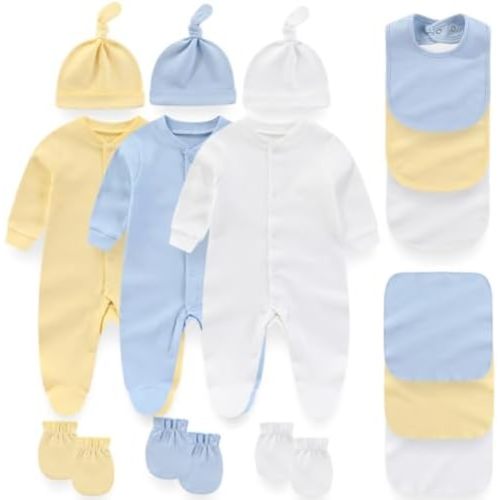 Unisex Newborn baby clothes Boy Girl Clothes Sets Cotton Long Sleeve Romper Jumpsuits 15-Pieces Outfits