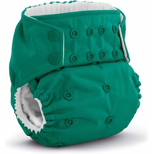 Kanga Care Rumparooz G3 Stay Dry Cloth Diaper Reusable One Size Pocket Diaper Patented Inner Double Gusset 2 pcs Microfiber Insert Soaker (6-55+ lbs) - Peacock