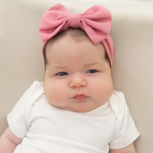 Bow Headband in Apple Blossom