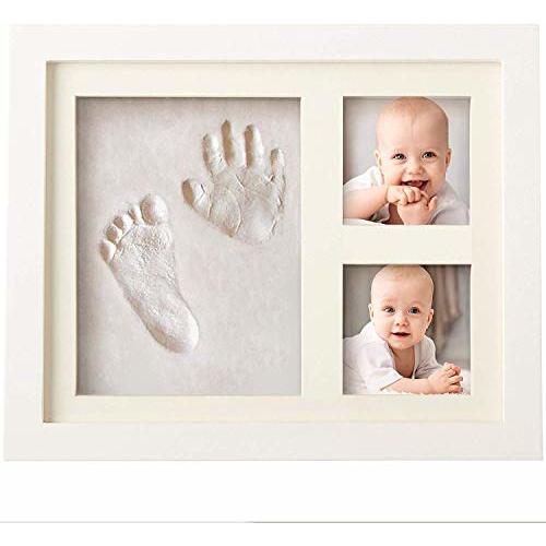Baby Handprint and Footprint Makers Kit Keepsake For Newborn Boys & Girls, Baby Girl Gifts & Baby Boy Gifts, Personalized Baby Shower Gifts, Memory Art Picture Frames for Baby Registry, Nursery Decor
