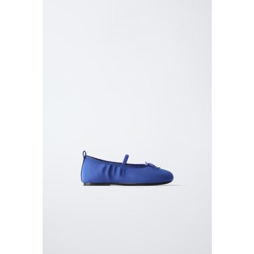 BOW BALLET FLATS - Blue | ZARA United States