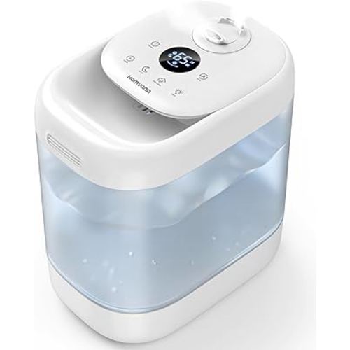 Homvana Humidifiers for Bedroom, 5L Super Easy to Clean Top Fill Auto Adapt Cool Mist Humidifier for Bedroom Plants Baby Kids for Home (Never Leaking Design), Quiet 40H Runtime, Essential Oil Diffuser
