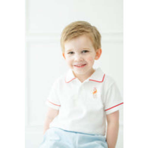 Cowboy Embroidered Polo & Short Set I Ruth and Ralph