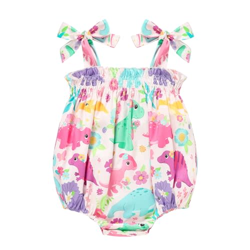 ZOELNIC Baby Girl Summer Clothes Newborn Girl Outfits Cute Strap Baby Girl Romper Jumpsuit Infant Floral One Piece Bodysuit