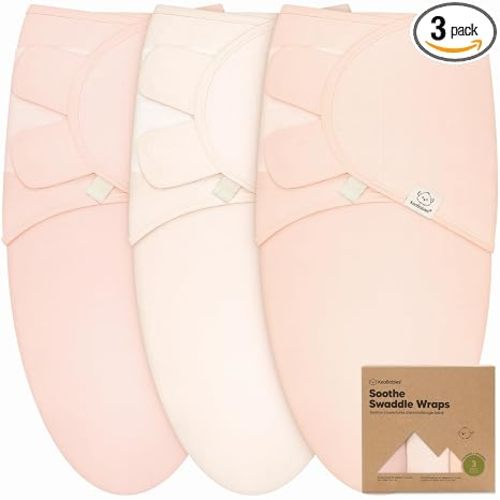KeaBabies 3-Pack Organic Baby Swaddles for Newborns, Infant (Angelic, 0-3M) | Baby Girls, Boys, Soft Organic Cotton, Newborn Swaddle Sleep Sack, Nursery Swaddling Blankets