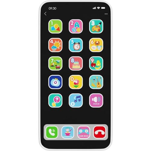 Toy Learning Play Cell Phone with 6 Modes and Dazzling Lights Interactive Toy for Toddler Baby Kids Boys Girls