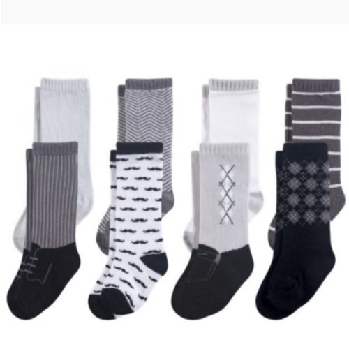 6-12m, Hudson Baby Cotton Rich Knee-high Socks