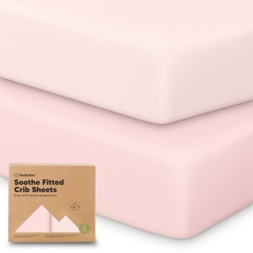 KeaBabies 2pk Soothe Fitted Crib Sheets Neutral, Organic Baby Crib Sheets, Fits 52x28 Standard Nursery Baby Mattress