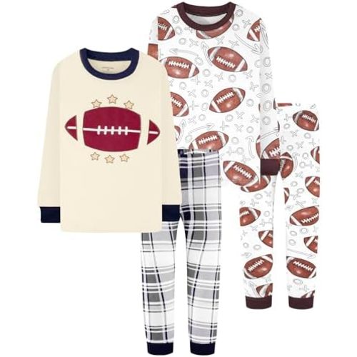 DAUGHTER QUEEN Boys 100% Cotton Long Sleeve Pajamas Size 18Months-12Years