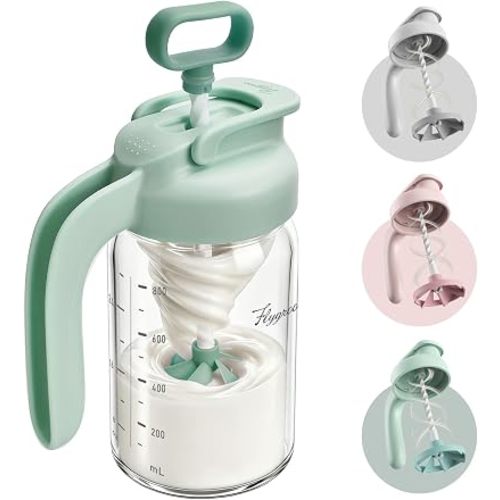 Glass Breast Milk Pitcher, Baby Formula Mixing Pitcher - 24oz Green