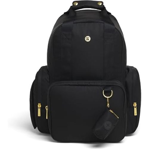 HUGGIES Unisex-adult Signature Hug Pack Diaper Backpack, Black, One Size