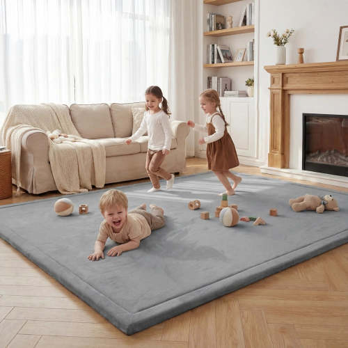 HulooSleep® Elasti-Foam™ Solid Color Play Mat - beige solid color