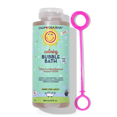 California Baby Calming Lavender Bubble Bath | 100% Plant-Based Kids Bubble Bath | Gentle Baby Bubble Bath | Free Bubble Wand | 384 mL / 13oz