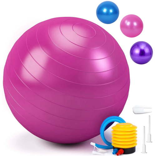 AIFUSI Anti-Burst Inflatable Exercise Ball for Pregnancy, Pink