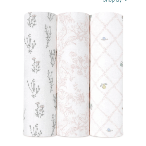 French Floral Silky Soft Swaddle 3 Pack | aden + anais