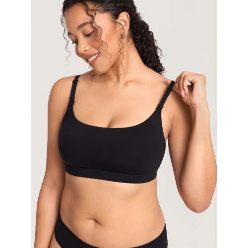Cotton Scoop Neck Nursing Bralette
