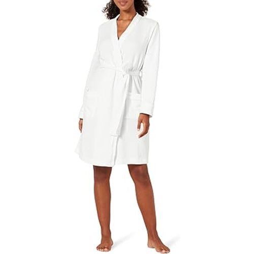 Amazon Essentials Women's Lightweight Waffle Full-Length Bath Robe with Pockets (Available in Plus Size)