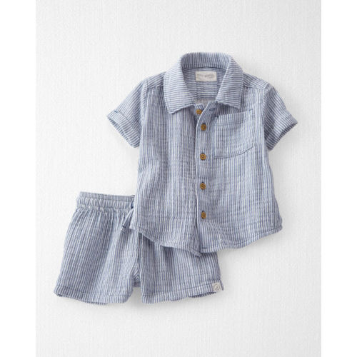 Baby Boy 2-Piece Organic Cotton Gauze Top & Short Set - Little Planet | Carter's