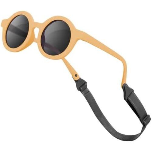 Baby Sunglasses with Strap Polarized Flexible UV400 for Infant Toddler Boys Girls Age 0-36 Months