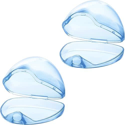 Accmor Pacifier Case, Pacifier Holder Case, Pacifier Container for Travel, BPA Free,Transparent Blue, 2 Pack