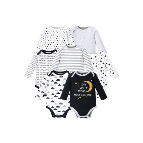 Cotton Long-Sleeve Bodysuits 7-Pack