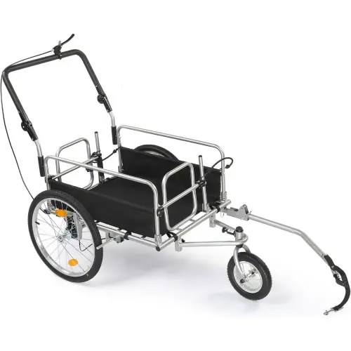 Bike Cargo Trailer, Heavy Duty 220 lbs Bicycle Wagon Cart, 20 Wheel Folding Groceries Hauler with Safe Hitch System