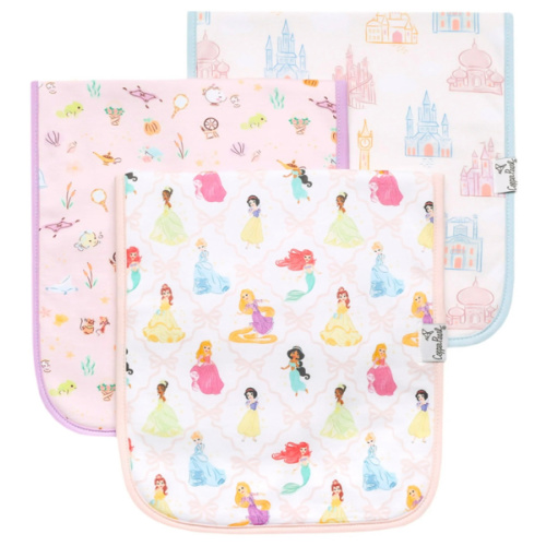 3 Pack Premium Burp Cloths - Disney Princess