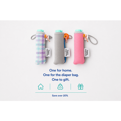 Portable Wipes Spritzer Pouch Trio - 3-Pack, 20ml Bottle | Bonobo Baby