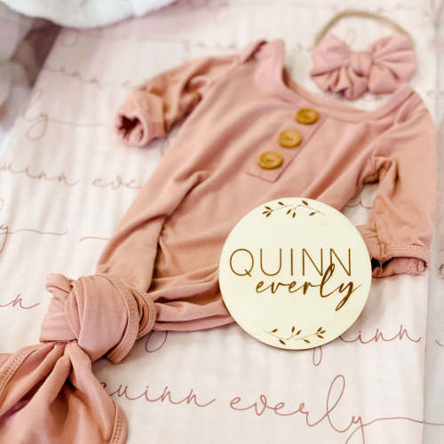 Personalized Baby Name Wood Announcement | Branches