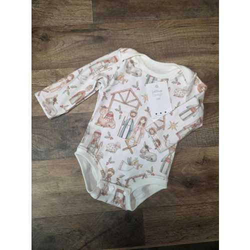 Christmas bodysuit for infants, Nativity Baby Clothes, Holy Night bodysuit