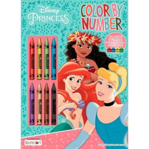 Disney Princess Color by Number with Crayons