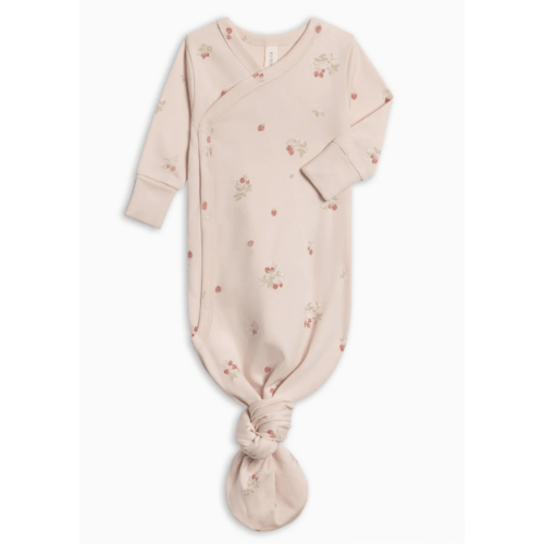 Colored Organics Indy Kimono Gown, Raspberries. Size NB