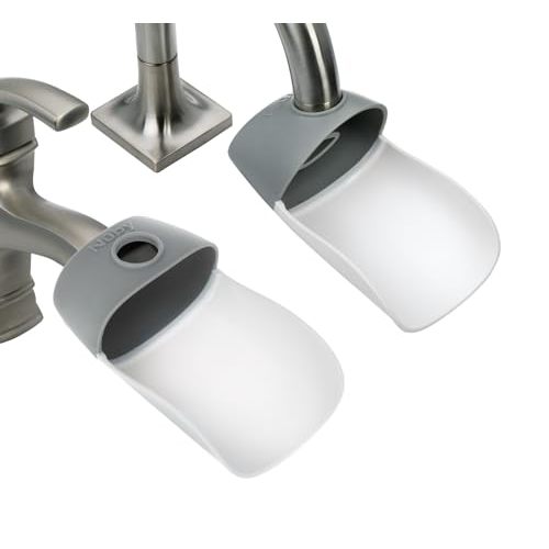 Nuby 2-in-1 Faucet Extenders for Toddlers - 2 Pack - Sink Extension for Bathroom or Kitchen - Helps Water Reach Kids for Handwashing