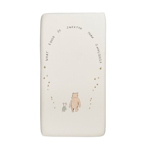 Disney's Winnie the Pooh Picture Perfect Sentiment Organic Cotton Percale Crib Fitted Sheet