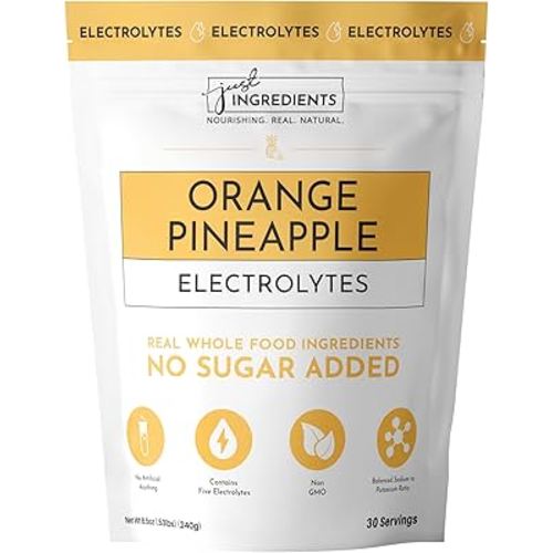 Orange Pineapple Electrolytes – 30‑Serving Hydration Drink Mix with Coconut Water, Sea Salt, and Trace Minerals – Supports Energy, Recovery, and Electrolyte Balance*