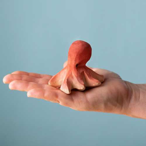 Handmade Maple Wood Octopus Toy | Montessori Sea Animal Figure