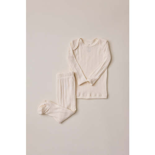 Cream Pointelle Baby Sleep Set