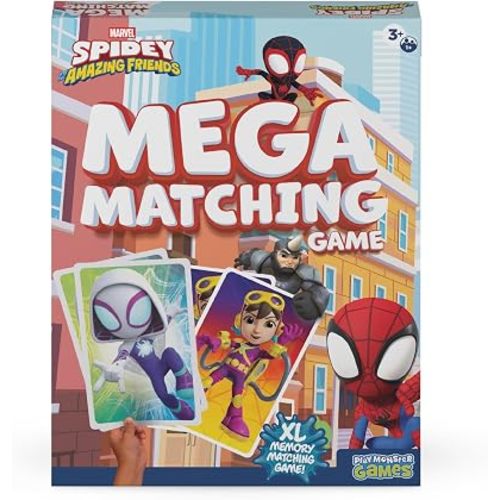 Giant Matching Card Game Spider-Man, Memory Game, Jumbo Playing Cards, 3+