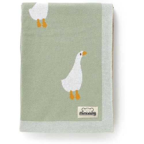 Baby Blanket Knit Receiving Boys Girls Cute Goose Blanket