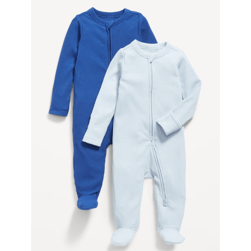 Sleep & Play 2-Way-Zip Footed One-Piece 2-Pack for Baby