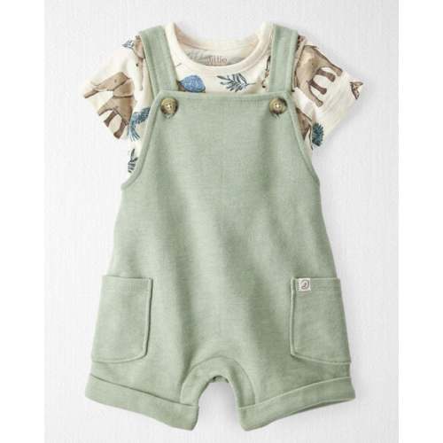 Baby 2-Piece Organic Cotton Shortall Set - Little Planet - 9 Months