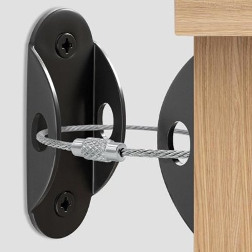 GoXteam 10 Pack Furniture Anchors for Baby Proofing, Anti Tip Furniture Wall Anchors, Secure 400 Pounds Furniture, Bookcase, Dresser to Wall