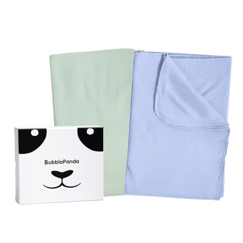 Rayon Made from Bamboo Baby Swaddle Blanket,2 Pack Soft & Breathable Receiving Blankets for Infant Newborn, Swaddle Wrap for Babies Girl and Boy, 47 x 47 Inch, (Slate & Sage)