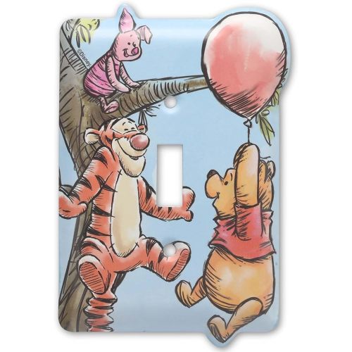 Disney Winnie the Pooh, Piglet and Tigger Metal Light Switch Plate - Winnie the Pooh Switch Plate Decoration for Home