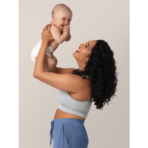French Terry Racerback Nursing & Sleep Bra | Grey Heather - Kindred Bravely
