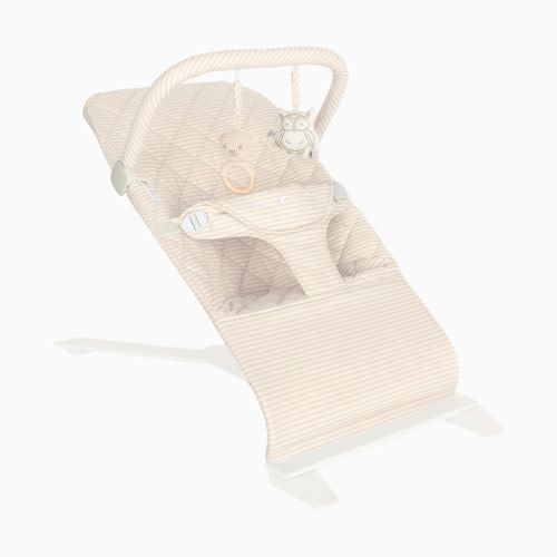 Baby Delight Alpine Deluxe Portable Bouncer - Tan Linen Stripe | Babylist Shop