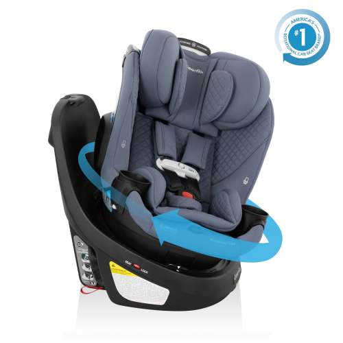 Revolve360 Slim 2-in-1 Rotating Car Seat with Green & Gentle Fabric