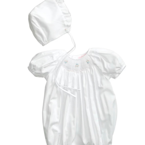 Petit Ami Baby Girls Smocked Bubble Romper | Belk