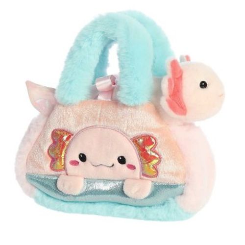 Aurora Small Peek-A-Boo Axolotl Fancy Pals Fashionable Stuffed Animal Pink 7.5"