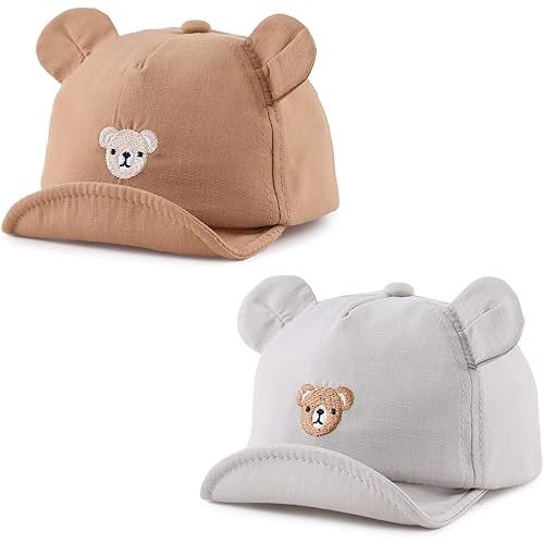 Baby Baseball Cap Toddler Sun Hat Infant Summer Hats Baby Boys Girls Cotton Bear Ear Caps